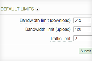 bandwidth limit